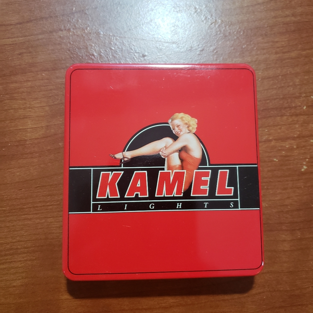 Camel lights cigarette tin